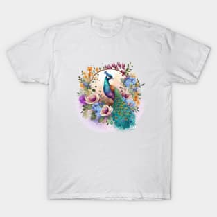 Peacock Floral T-Shirt